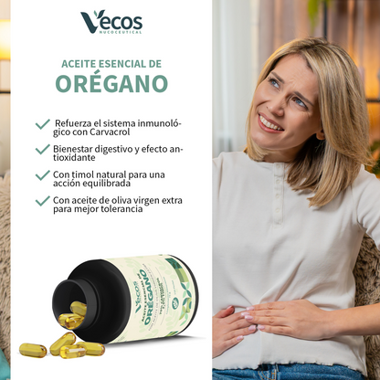 Aceite Esencial De Orégano Vecos 150 Perlas | Bienestar Digestivo E Intestinal | 150 Mg Con Carvacrol_3
