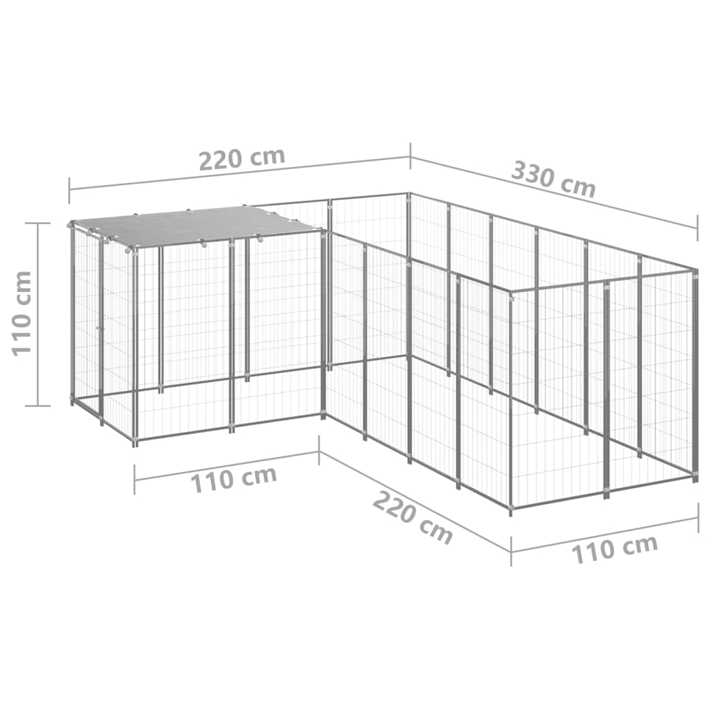 Perrera Plateada 4,84 M² Acero_5