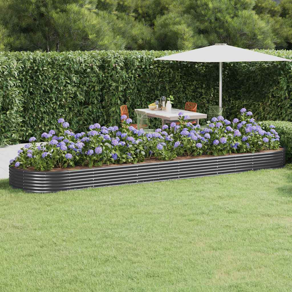 Jardinera Arriate Acero Galvanizado Antracita 523x140x36cm_1