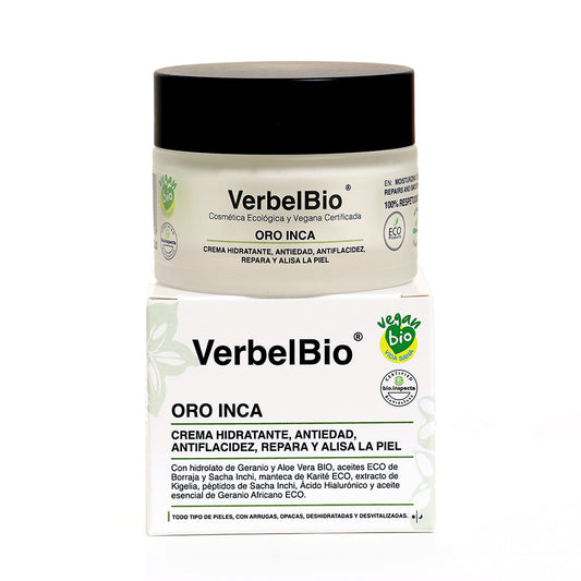 Crema Natural Oro Inca VerbelBio– Hidratante, Antiarrugas y Antiflacidez. Ácido Hialurónico. Antiedad y Regeneradora._0