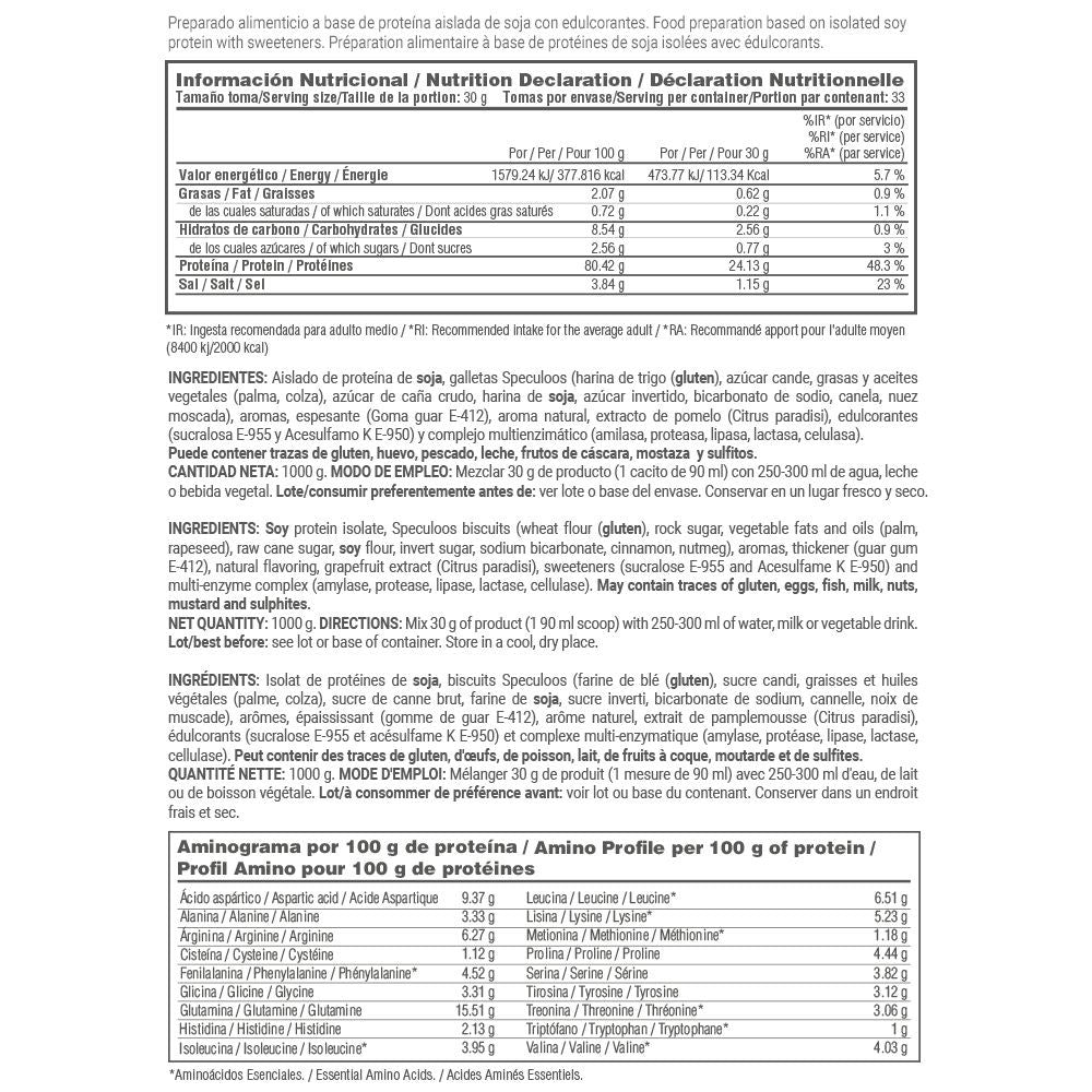 Soy Isolate90 (proteína Aislada De Soja) - 1kg - Galletas Speculoos - Proteina Soja - Masmusculo_5