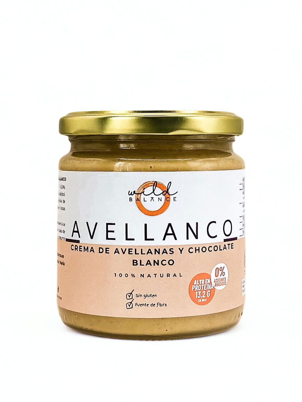 Avellanco - Crema De Avellanas Y Chocolate Blanco Sin Azúcar 100% Natural - 350 Gr_0