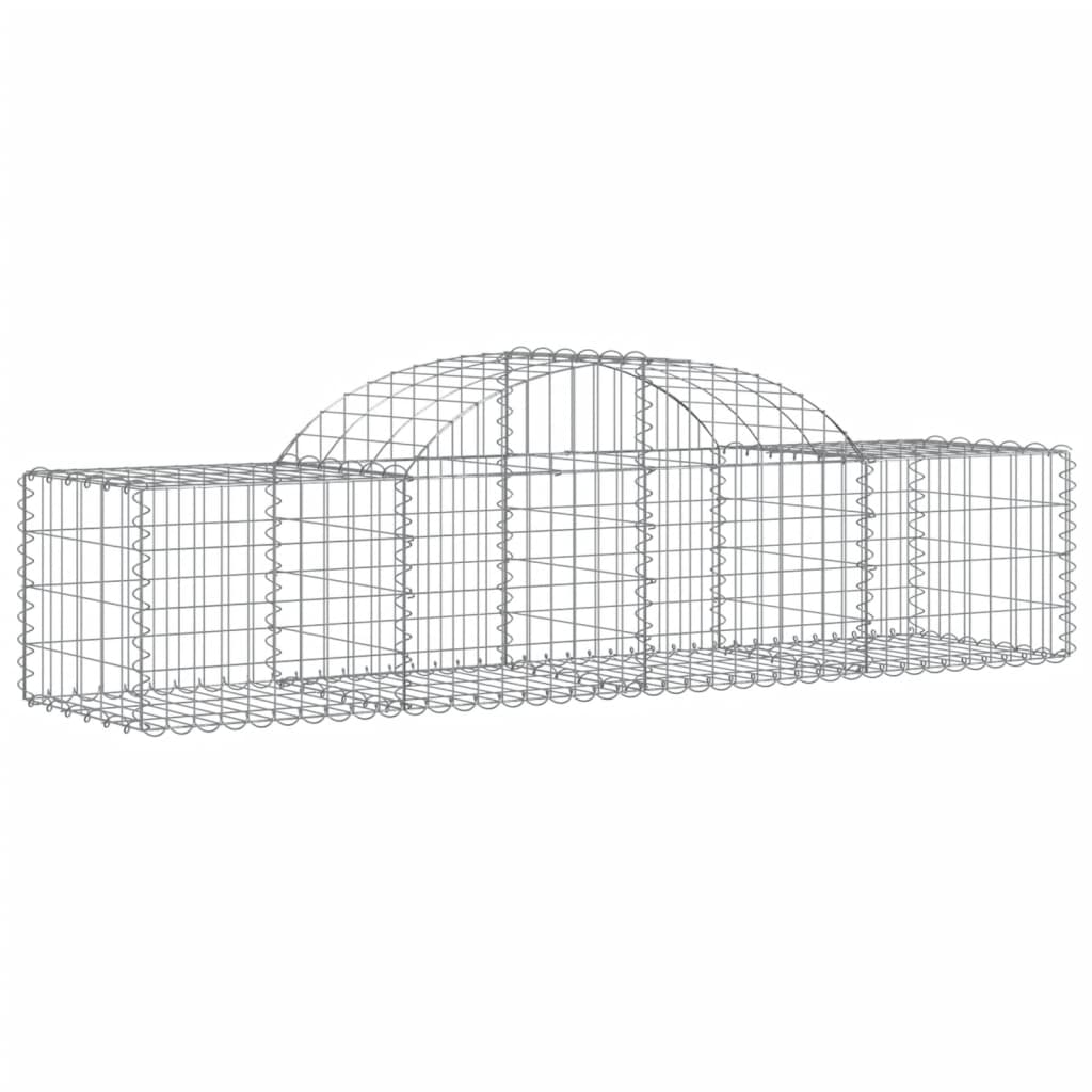 Cestas De Gaviones 4 Uds Forma De Arco Hierro 200x50x40/60 Cm_2