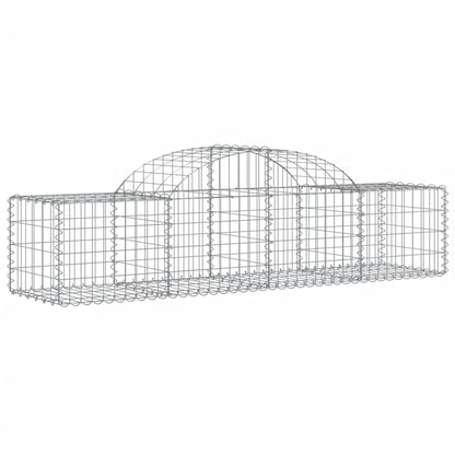 Cestas De Gaviones 4 Uds Forma De Arco Hierro 200x50x40/60 Cm_2