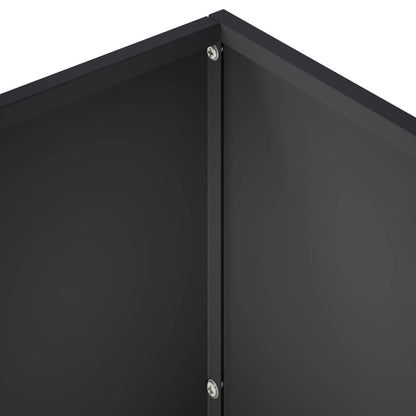 Macetero De Jardín Negro 60 X 30 X 50 Cm Acero Laminado En Frío_4