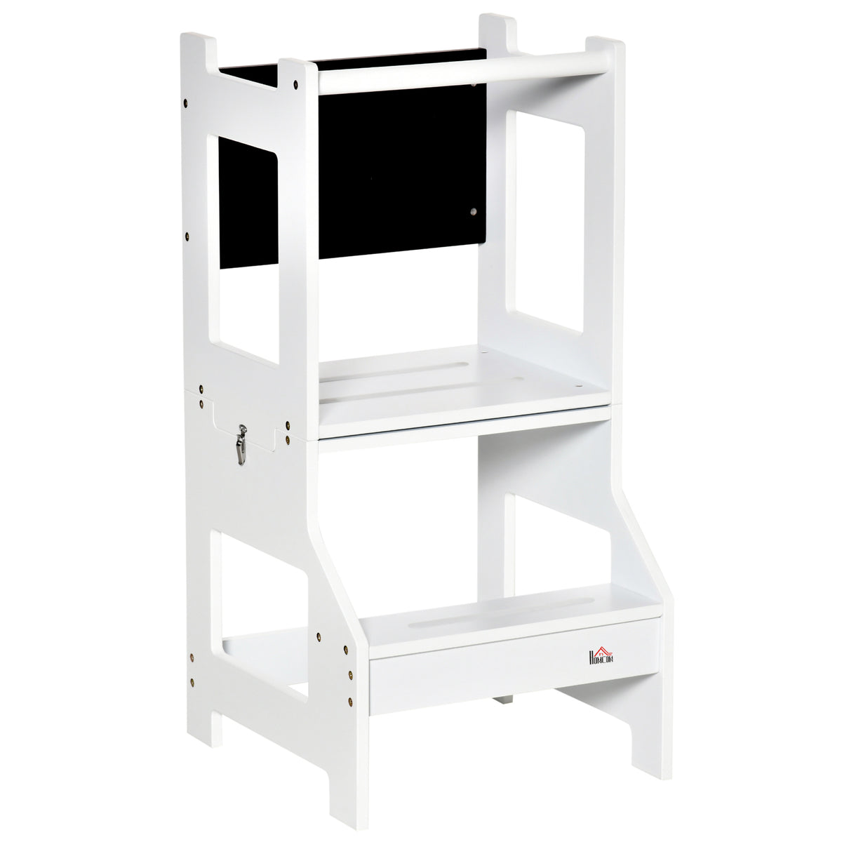 Homcom Torre De Aprendizaje Para Niños Convertible Escritorio Pizarra 42x44x86cm_0