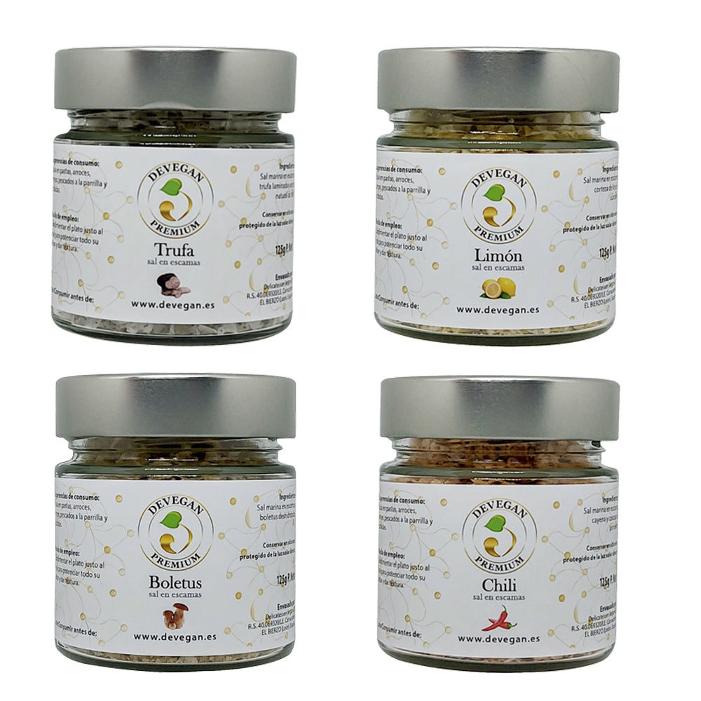 Surtido Sal Trufa, Boletus, Chiili Y Limón. 4 Tarrros De 125 Gr._0