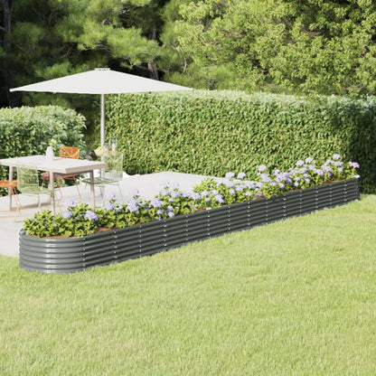 Jardinera Arriate Acero Galvanizado Gris 620x80x36 Cm_1