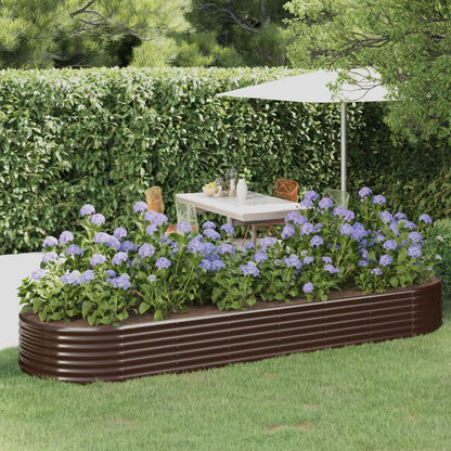 Jardinera Arriate Acero Galvanizado Marrón 322x100x36cm_1