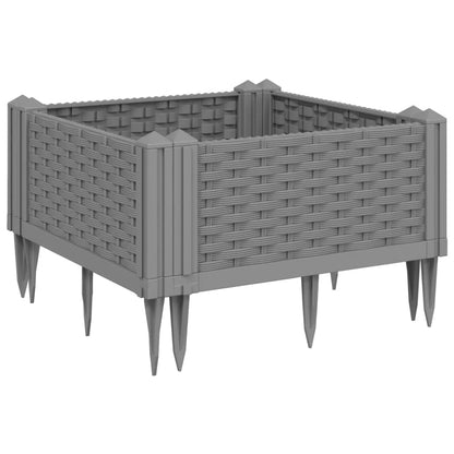 Jardinera Con Clavijas Pp Gris Claro 42,5x42,5x28,5 Cm_0