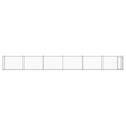 Jaula De Perros Con Puerta Acero Galvanizado Gris 12x2x1,5 M_3