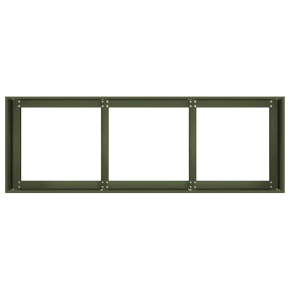 Jardinera De Acero Laminado En Frío Verde Oliva 120x40x40 Cm_4