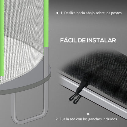 Sportnow Red De Seguridad Para Cama Elástica Ø305 Cm Verde_5