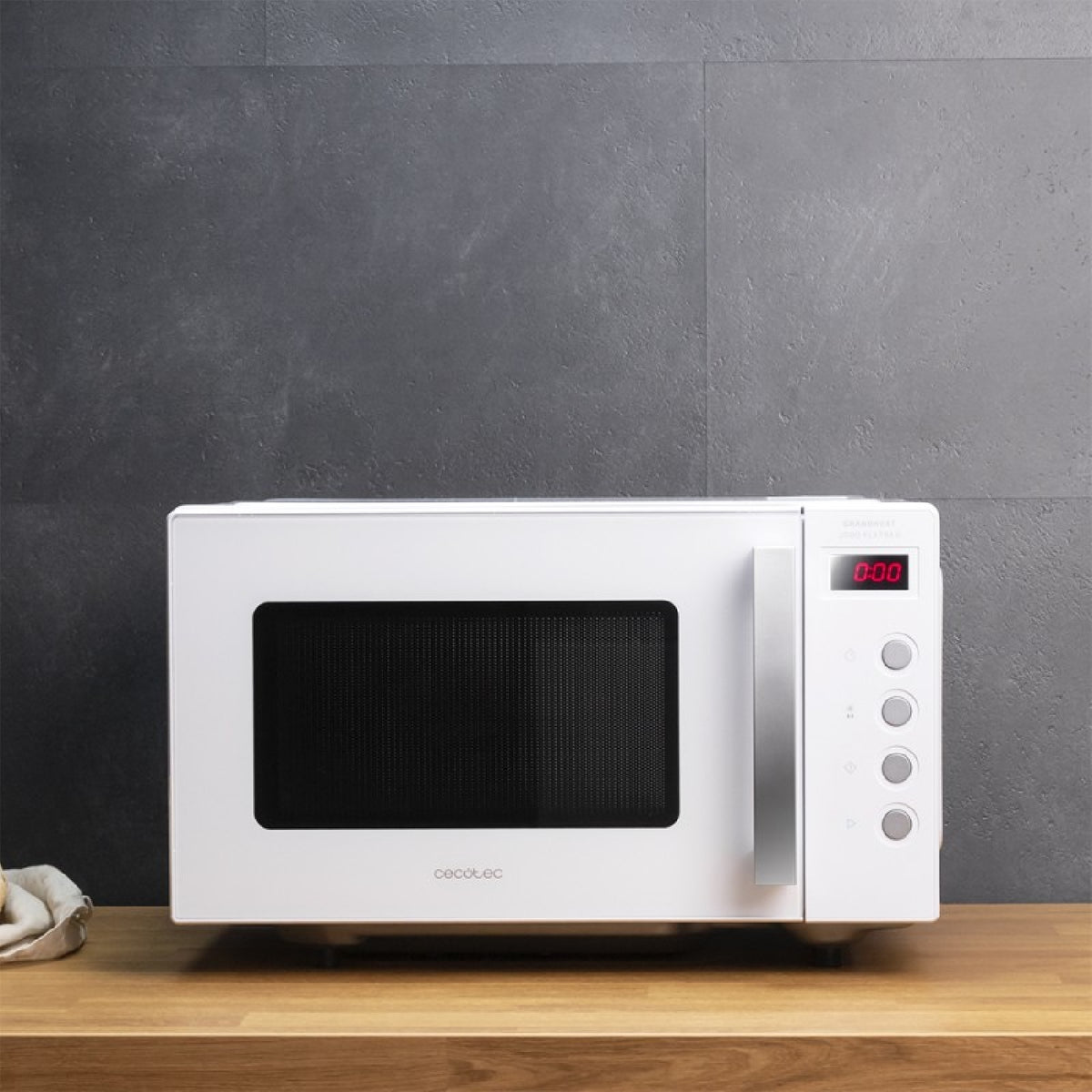 Microondas Sin Plato Grandheat 2000 Flatbed White. Capacidad 20 Litros, Potencia 700 W, Temporizador Hasta 60 Min, Revestimiento Interior Cerámico,_2
