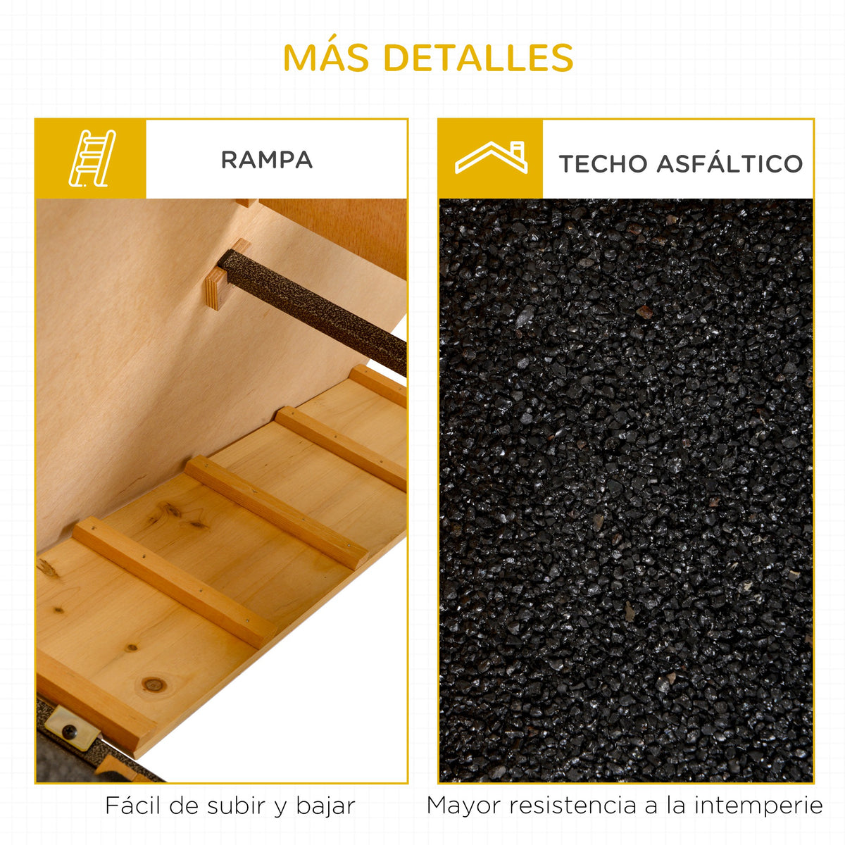 Conejera De Exterior De Madera Pawhut Multicolor 89,5x45x81 Cm_3