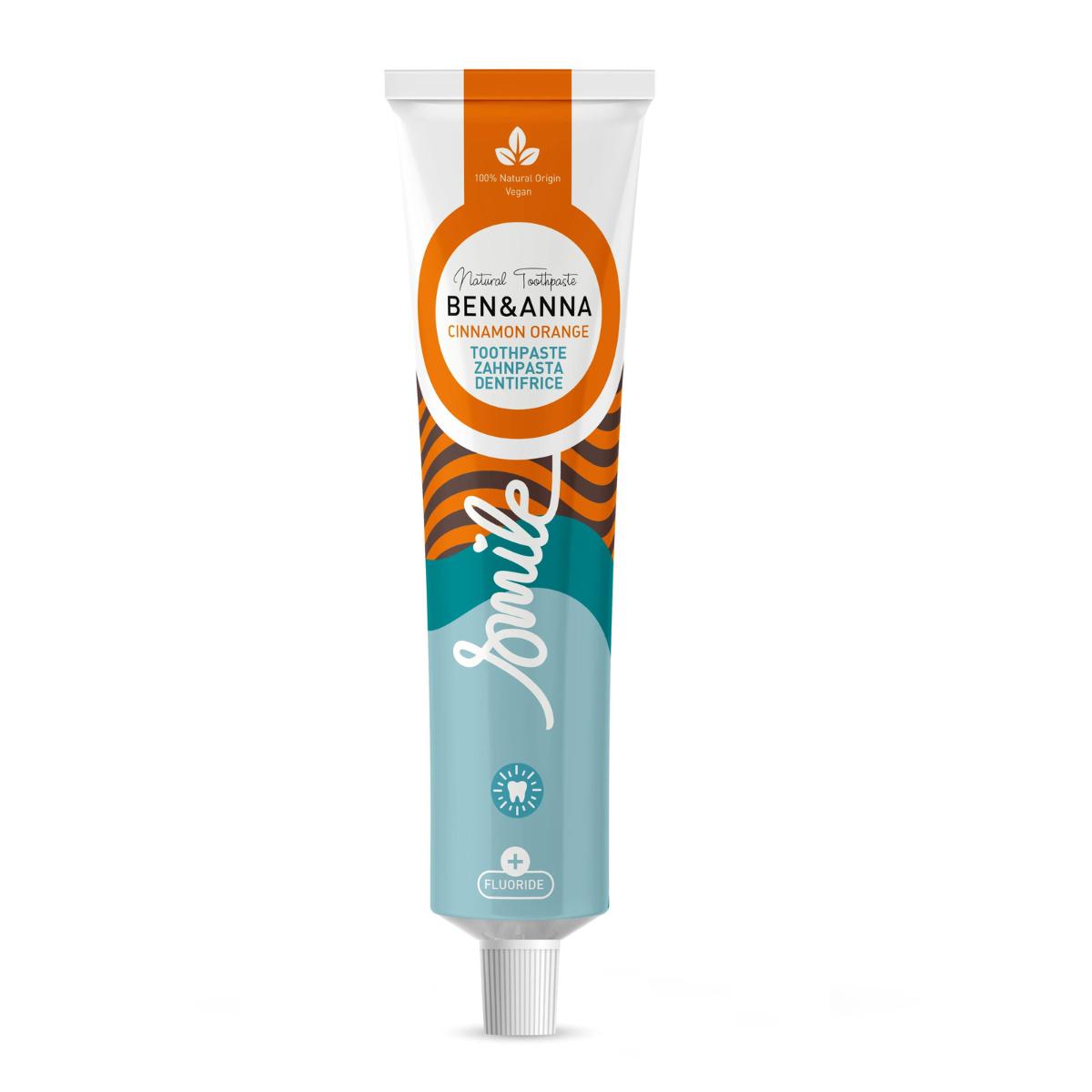 Dentífrico Canela y Naranja con flúor Ben & Anna tubo 75 ml