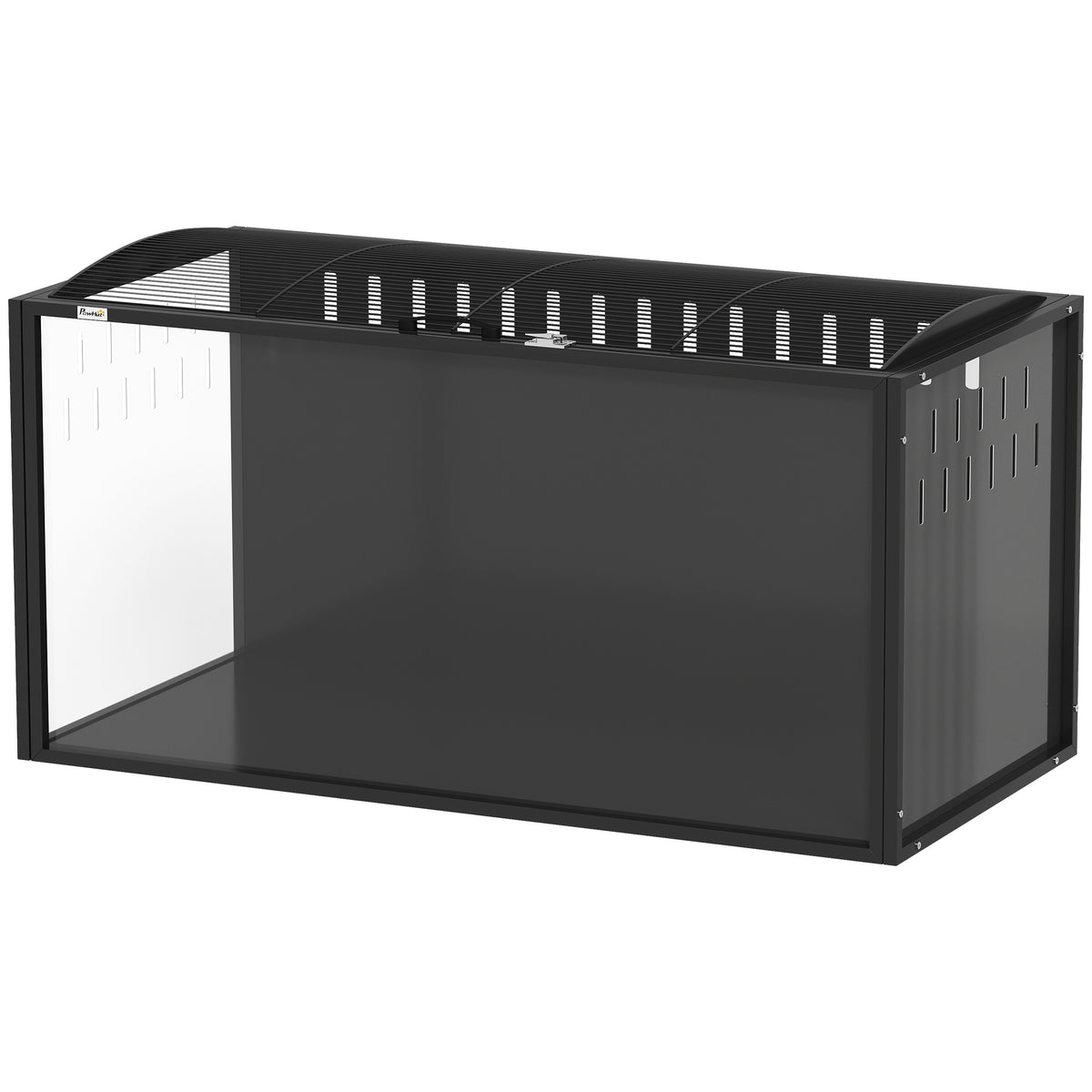 Pawhut Jaula Para Hámster Grande 105x51x53 Cm Con Tapa Ventilada Abatible Negro_3