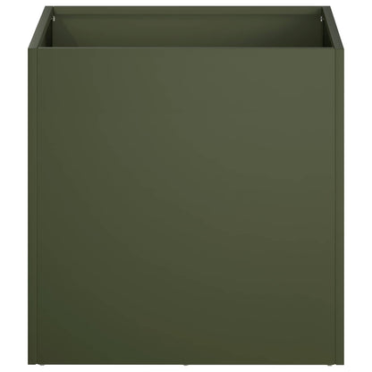Macetero De Jardín 2 Uds. Verde Oliva 35 X 35 X 35 Cm_3