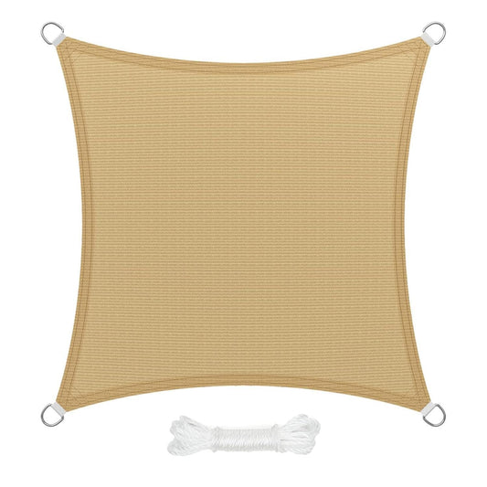 Toldo Vela Sombra Jardin Cuadrada 3,6x3,6 Metros Beige_0