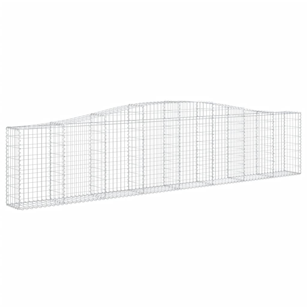 Cestas De Gaviones 25 Uds Forma De Arco Hierro 400x30x80/100 Cm_2