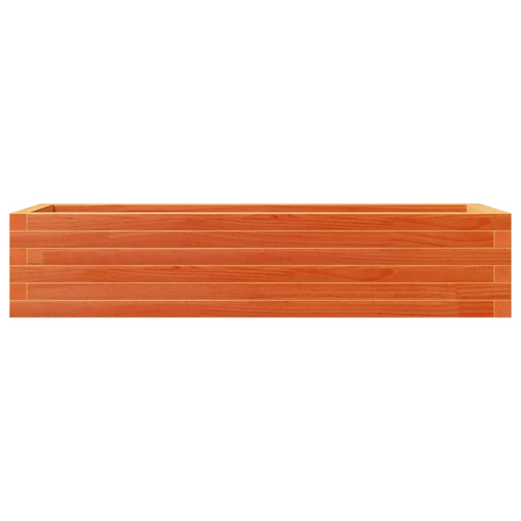 Jardinera De Madera Maciza De Pino Marrón Cera 110x40x23 Cm_4
