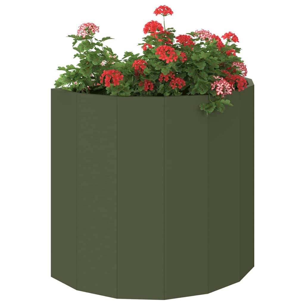 Jardinera Verde Oliva 60 X 30 X 50 Cm Acero_2