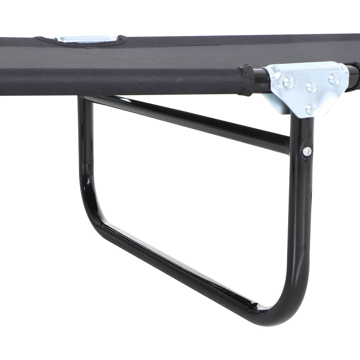 Outsunny Tumbona Plegable Reclinable Ajustable De 5 Posiciones 188x56x28cm Negro_3