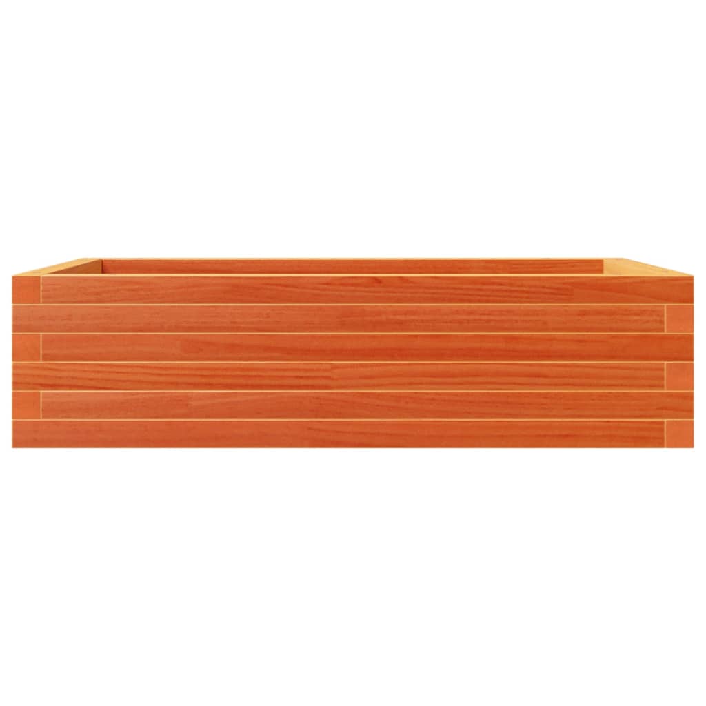 Jardinera Madera Maciza De Pino Marrón Cera 90x60x23 Cm_4