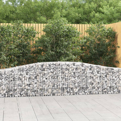Cestas De Gaviones 8 Uds Forma De Arco Hierro 400x30x60/80 Cm_1