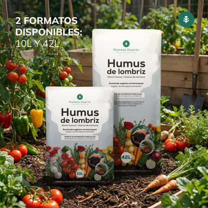 Humus de Lombriz 100% Natural Planeta Huerto 42 L