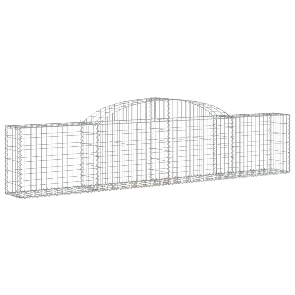 Cestas De Gaviones 8 Uds Forma De Arco Hierro 300x30x60/80 Cm_2