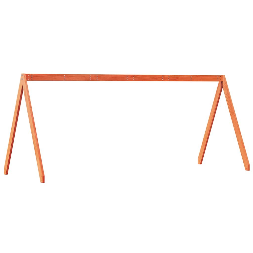 Techo De Cama Infantil Madera Maciza Pino Marrón 199x95,5x88 Cm_5