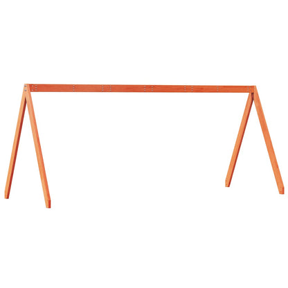 Techo De Cama Infantil Madera Maciza Pino Marrón 199x95,5x88 Cm_5