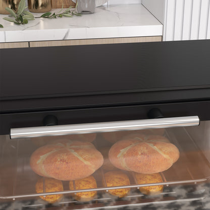 Homcom Mini Horno Eléctrico 9l 50w Con Temperatura Ajustable Temporizador Negro_4