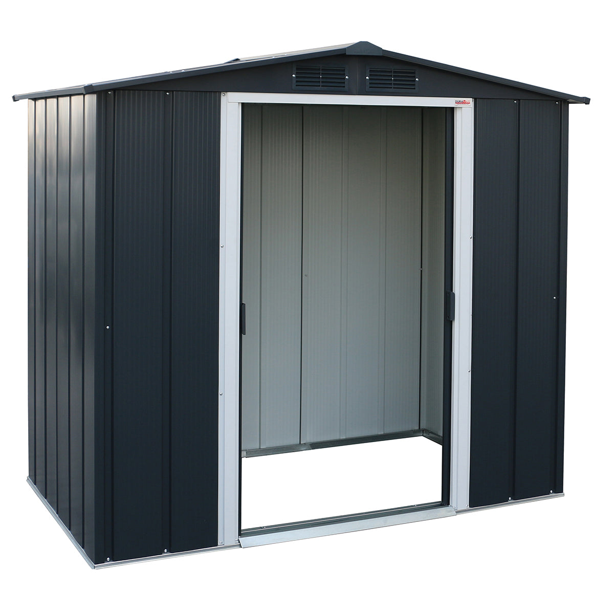 Duramax - Caseta Cobertizo Jardín - Eco Denia 6x4 - Metal - Gris Antracita_1