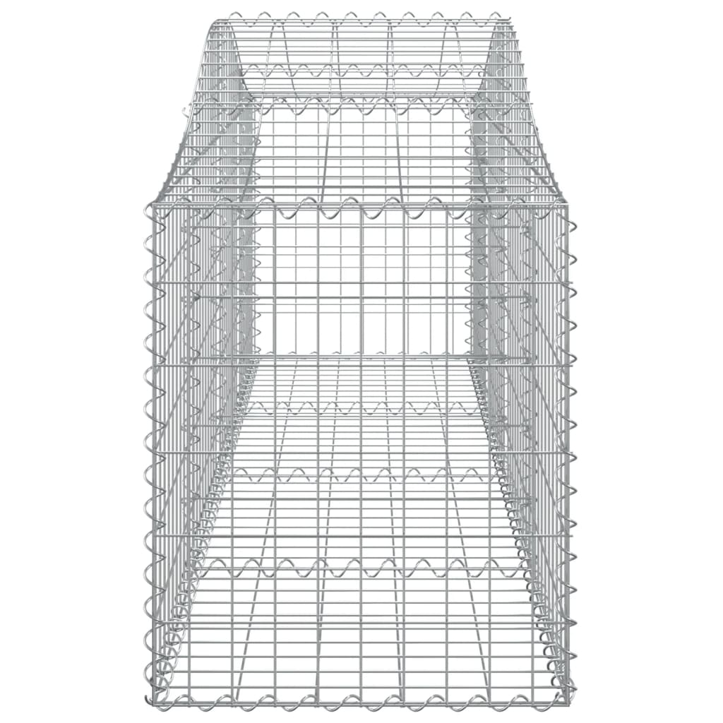 Cestas De Gaviones 12 Uds Forma De Arco Hierro 200x50x60/80 Cm_4