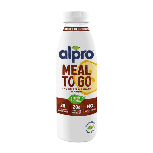 Bebida de Soja con Avena sabor Chocolate y Banana To Go Alpro 1L