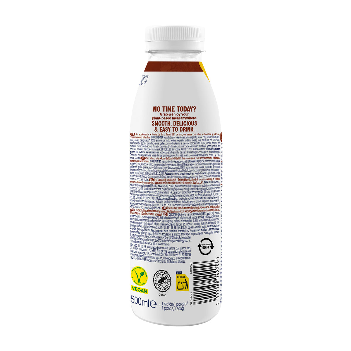 Bebida de Soja con Avena sabor Chocolate y Banana To Go Alpro 1L