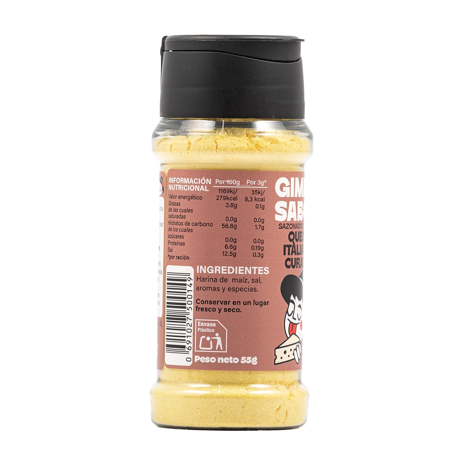 Sazonador Vegetal Sabor A Queso Parmesano 55g | Sin Gluten, Sin Alérgenos | Gimme Sabor_1