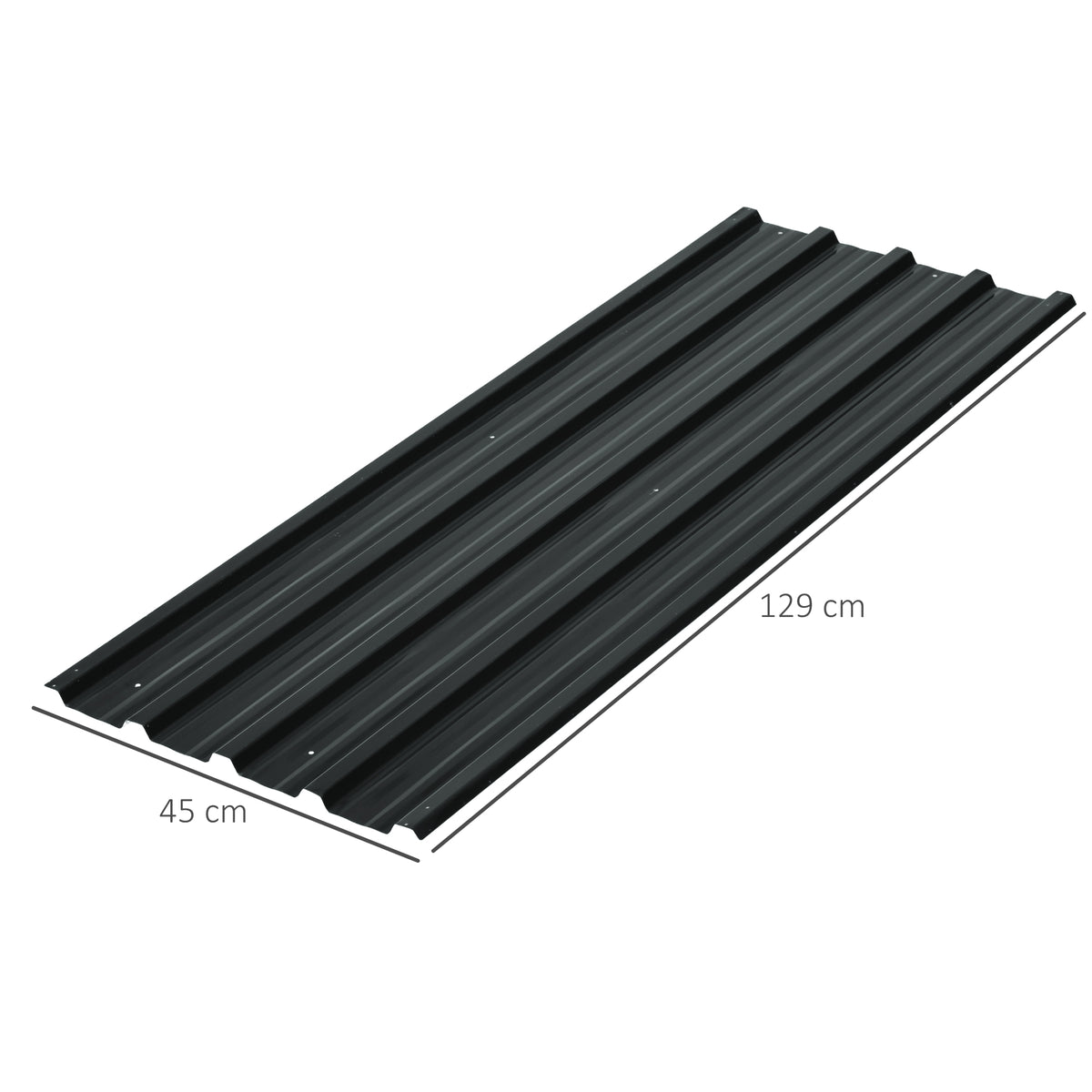 Outsunny Juego De 12 Paneles Para Tejado De Acero Galvanizado 129x45cm Gris_2