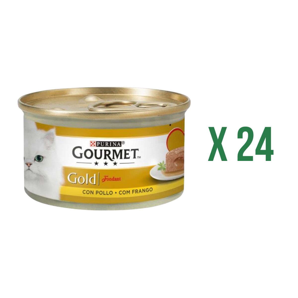 Pack 24 x GOURMET GOLD Fondant Pollo Comida húmeda 85 g