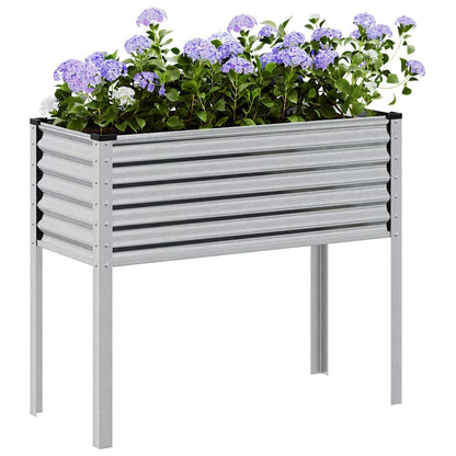 Jardinera De Jardín 100x45x90 Cm De Acero Galvanizado_1