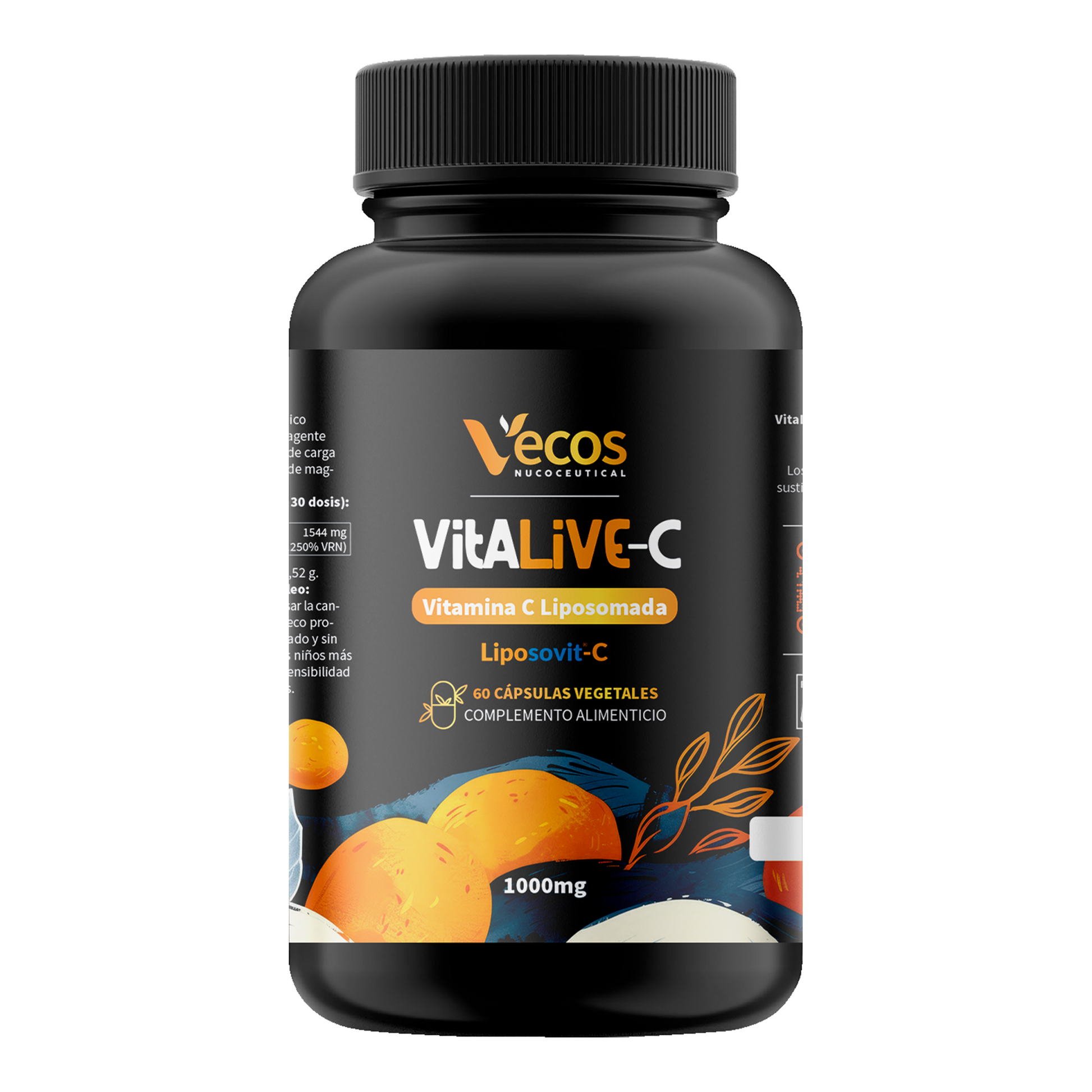 Vitalive-c Vecos 60 Cápsulas | Defensas Y Sistema Inmune | Vitamina C Liposomada 1000 Mg_0