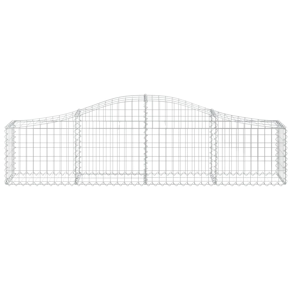 Cestas De Gaviones 7 Uds Forma De Arco Hierro 200x30x40/60 Cm_3