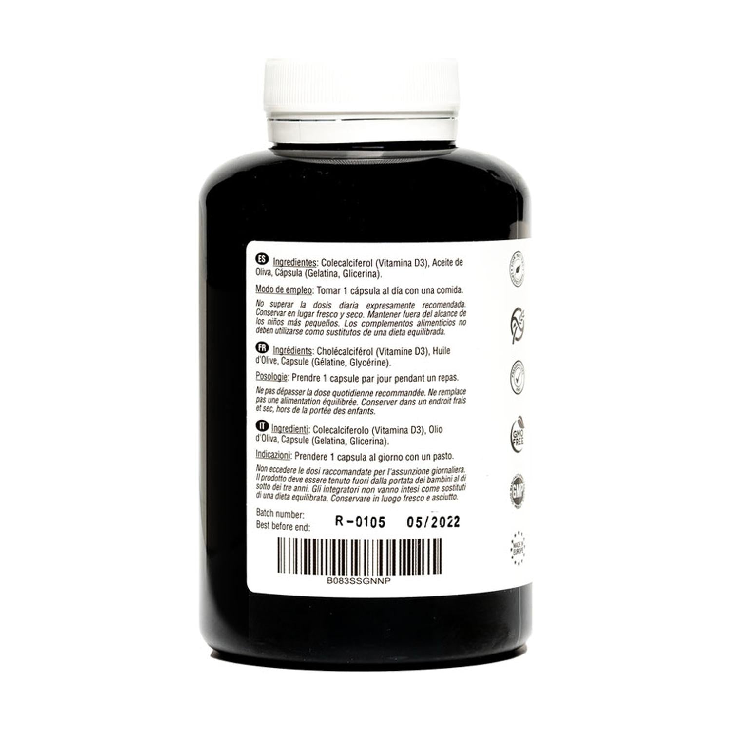 Vitamina D3 4000 UI Natural Hivital 300 perlas