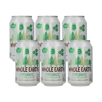 Pack x6 Refresco Bio Sauco, 330 ml Whole Earth