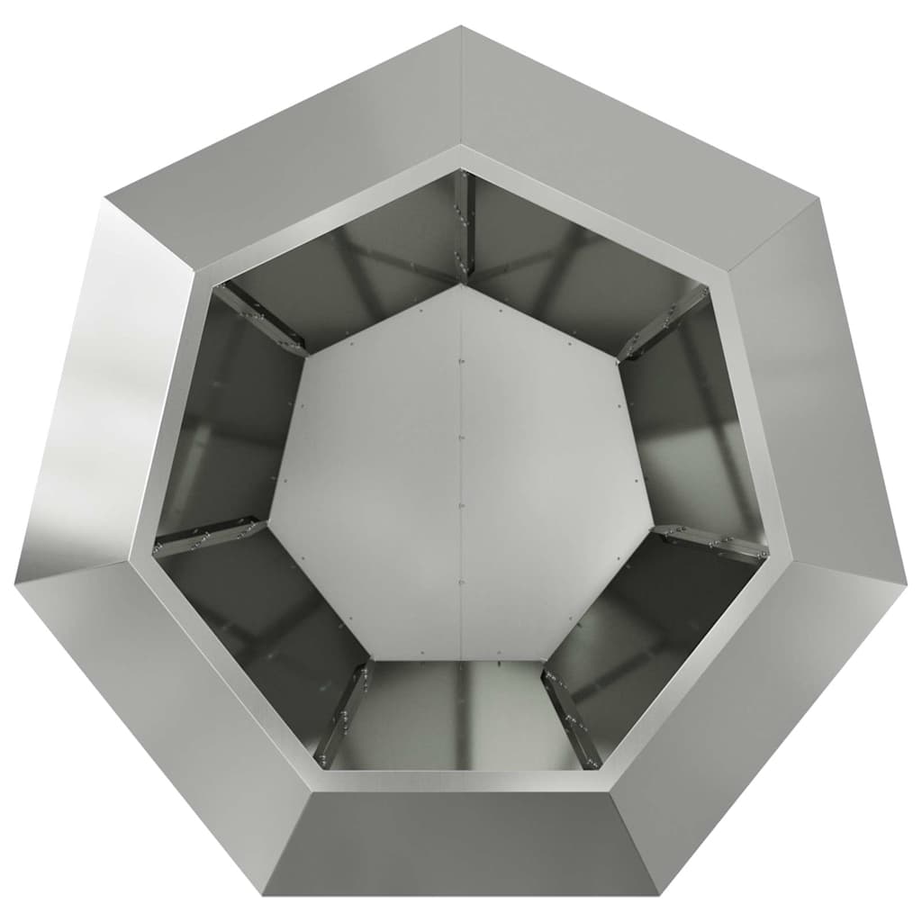 Jardinera Plateado 100 X 100 X 80 Cm Acero Galvanizado_5