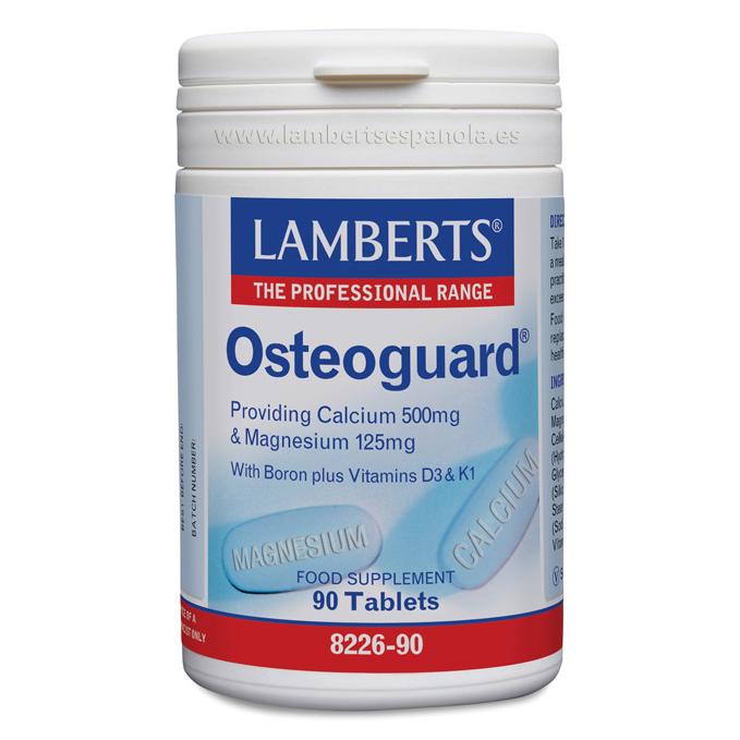 Osteoguard Calcio, Magnesio, Boro y Vitaminas D y K Lamberts 90 tabletas