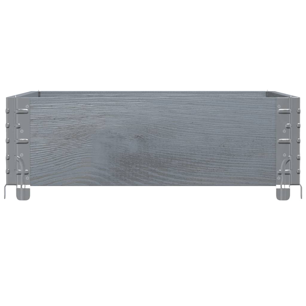 Jardinera De Madera Maciza De Pino Gris 80x60 Cm_3