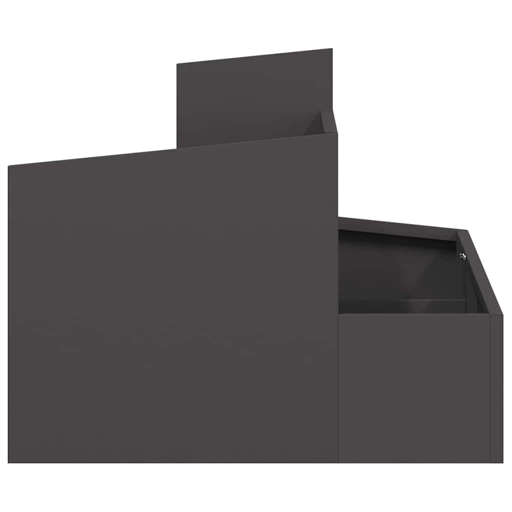 Macetero De Jardín Negro 60 X 60 X 50 Cm Acero Laminado En Frío_5
